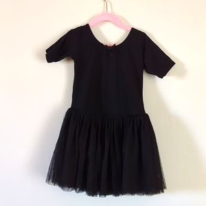 Girls Short Sleeve Cross Back Tutu Skirted Ballet Dance Leotard Dress E